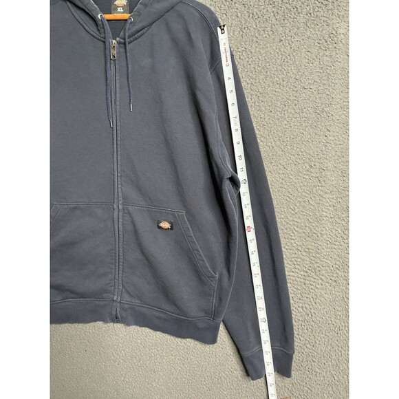 VTG Y2K Dickies Full Zip Hoodie Sweatshirt Mens XL Navy Cyber Skater Grunge - Picture 11 of 13